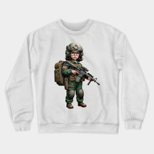 The Little Girl and a Toy Gun Crewneck Sweatshirt